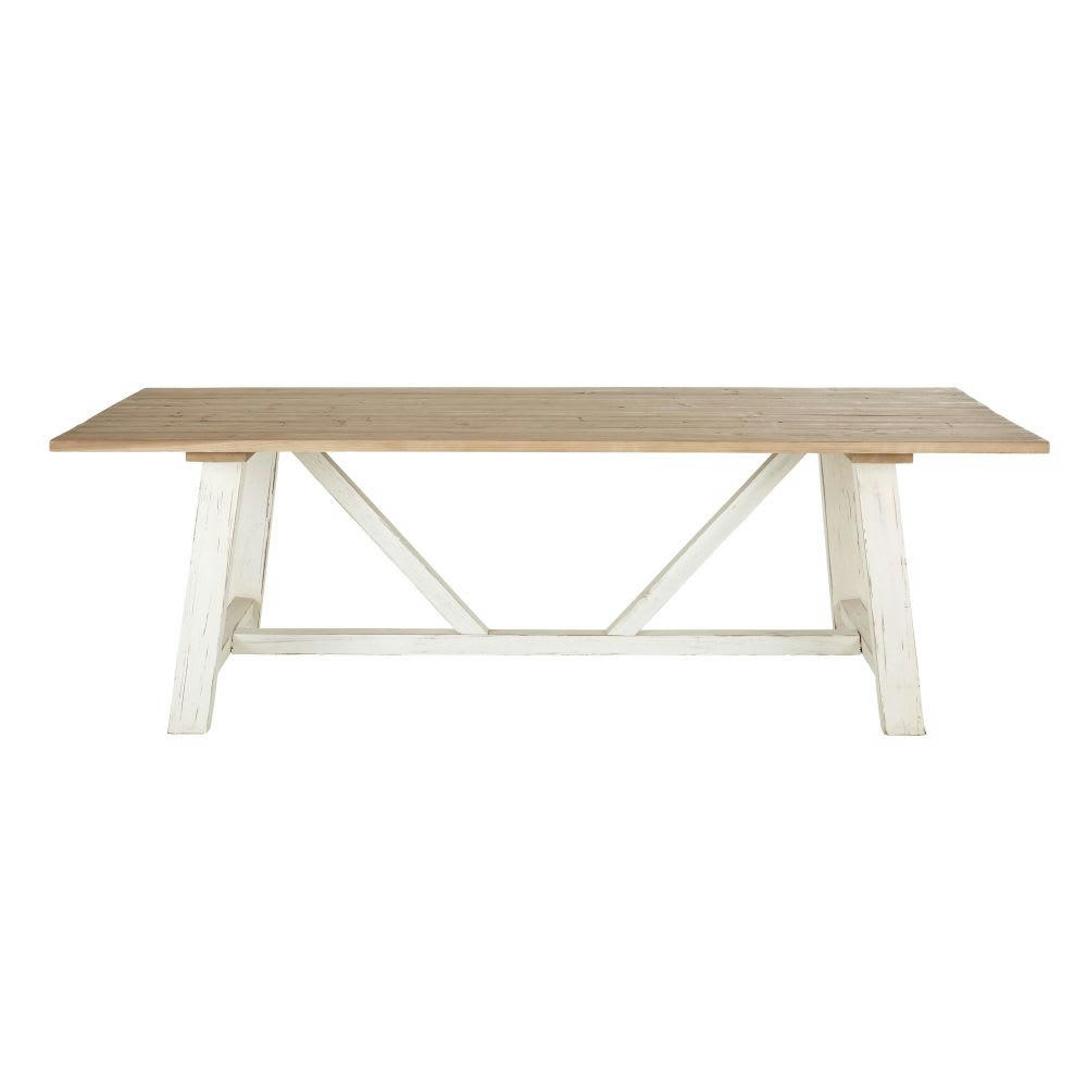 Kinfolk - Table à manger en bois de pin recyclé 10 personnes L240