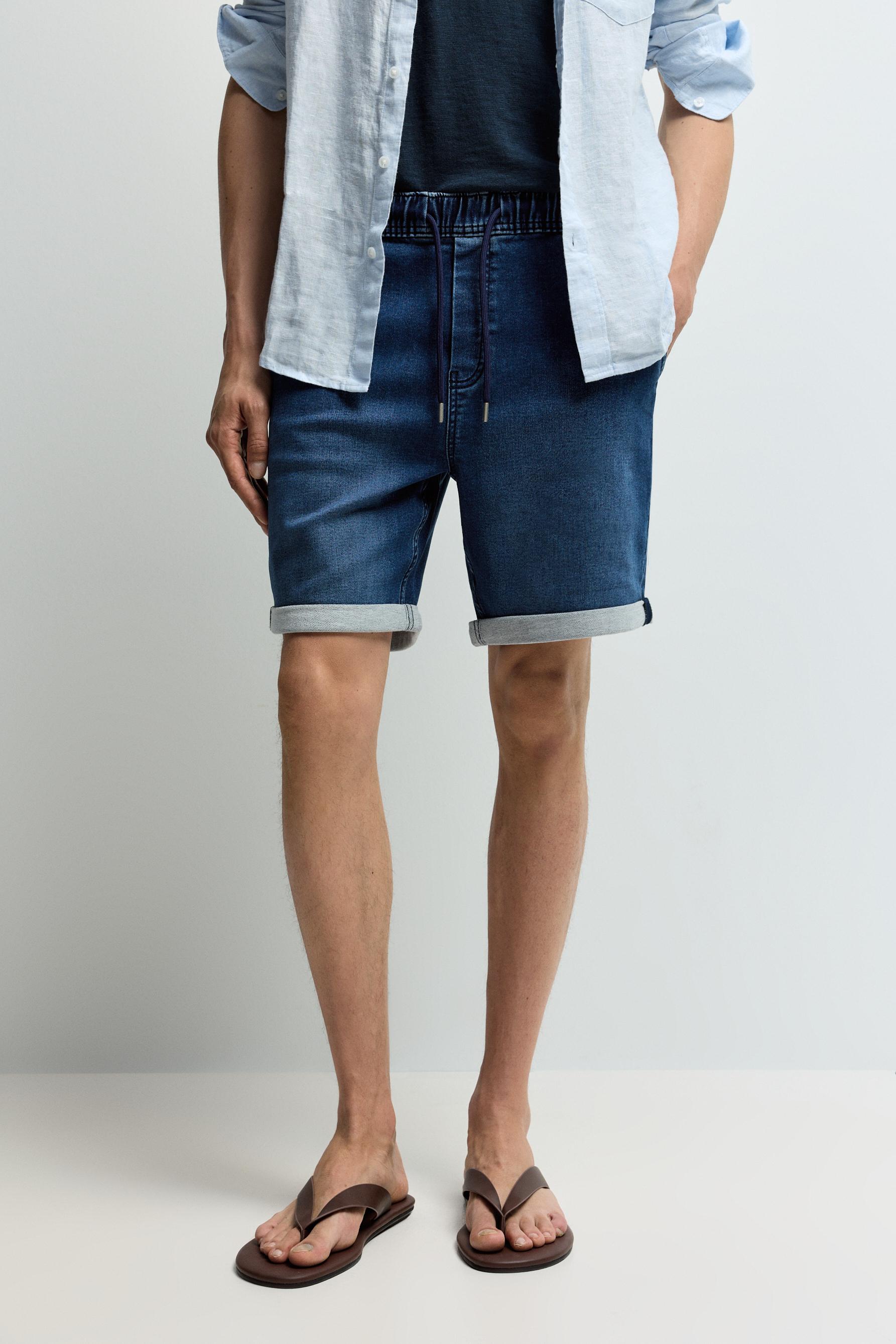 Bermuda denim jogger fleece