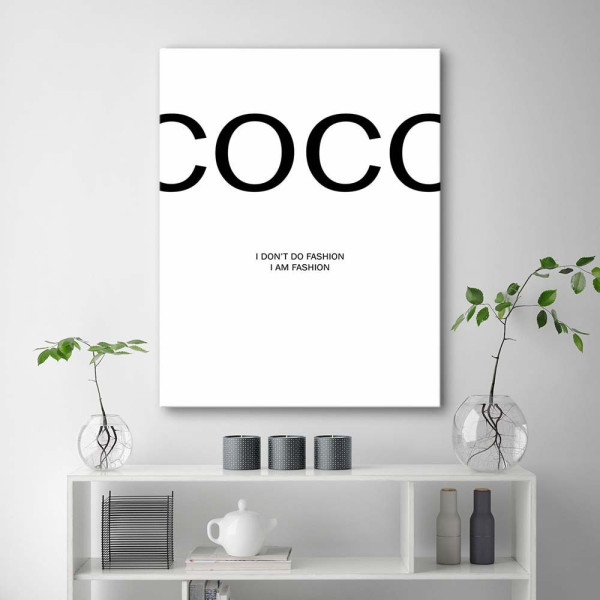 Feeby Obraz na płótnie Cytat Coco Chanel 40x60