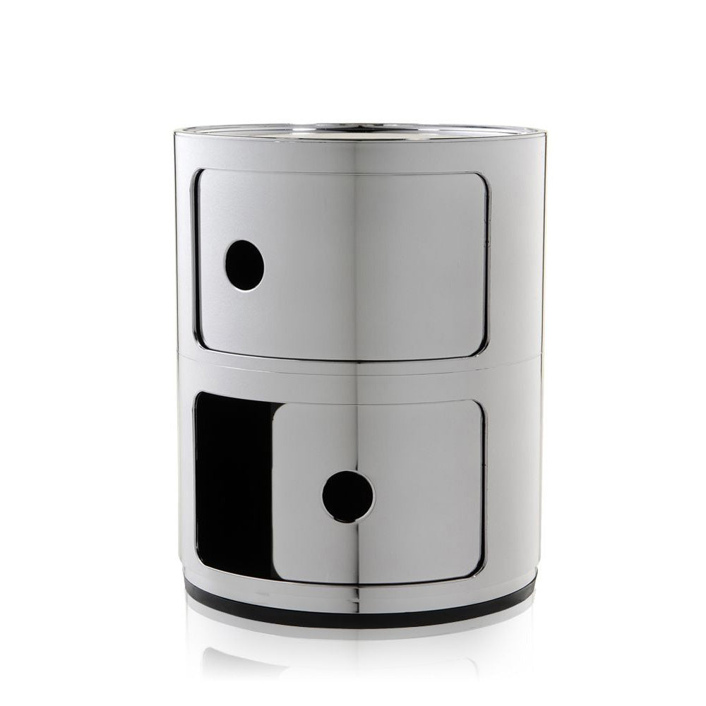 Kartell Componibili Kast Ø 32 cm - 2 Modules - Chrome