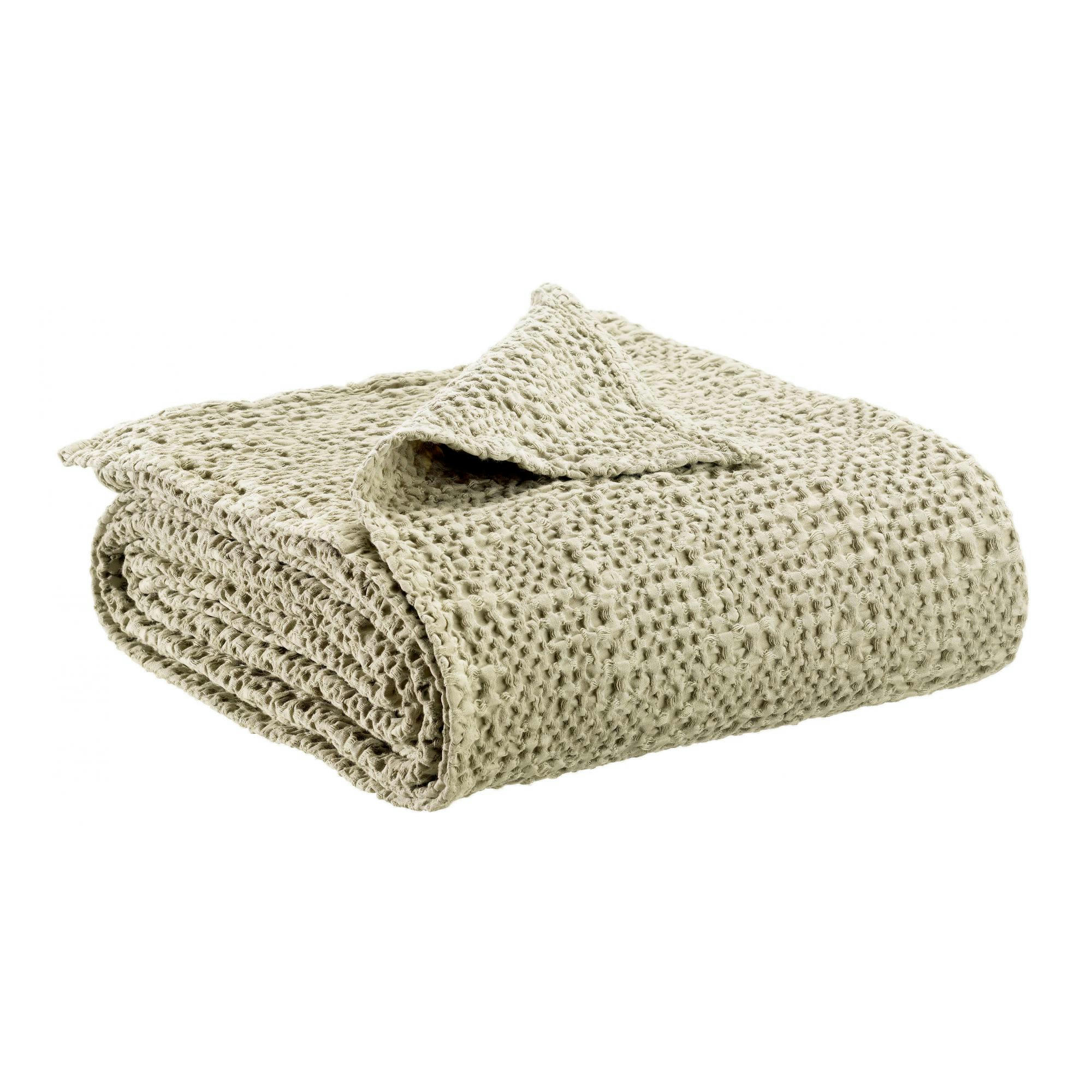 TANA - Jeté stonewashed  en coton pinede 240 x 260