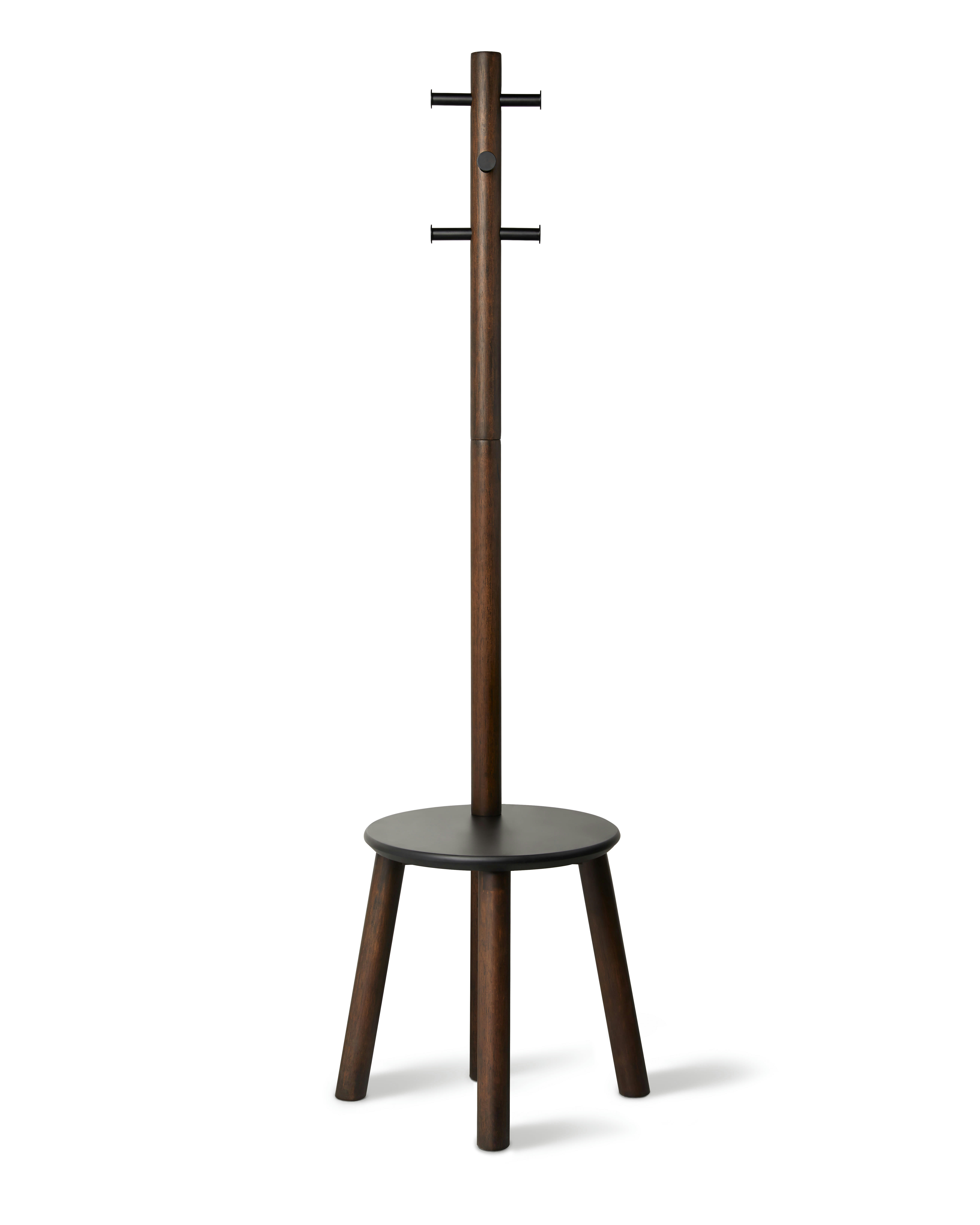 PILLARD - Porte manteaux tabouret pillard bois marron