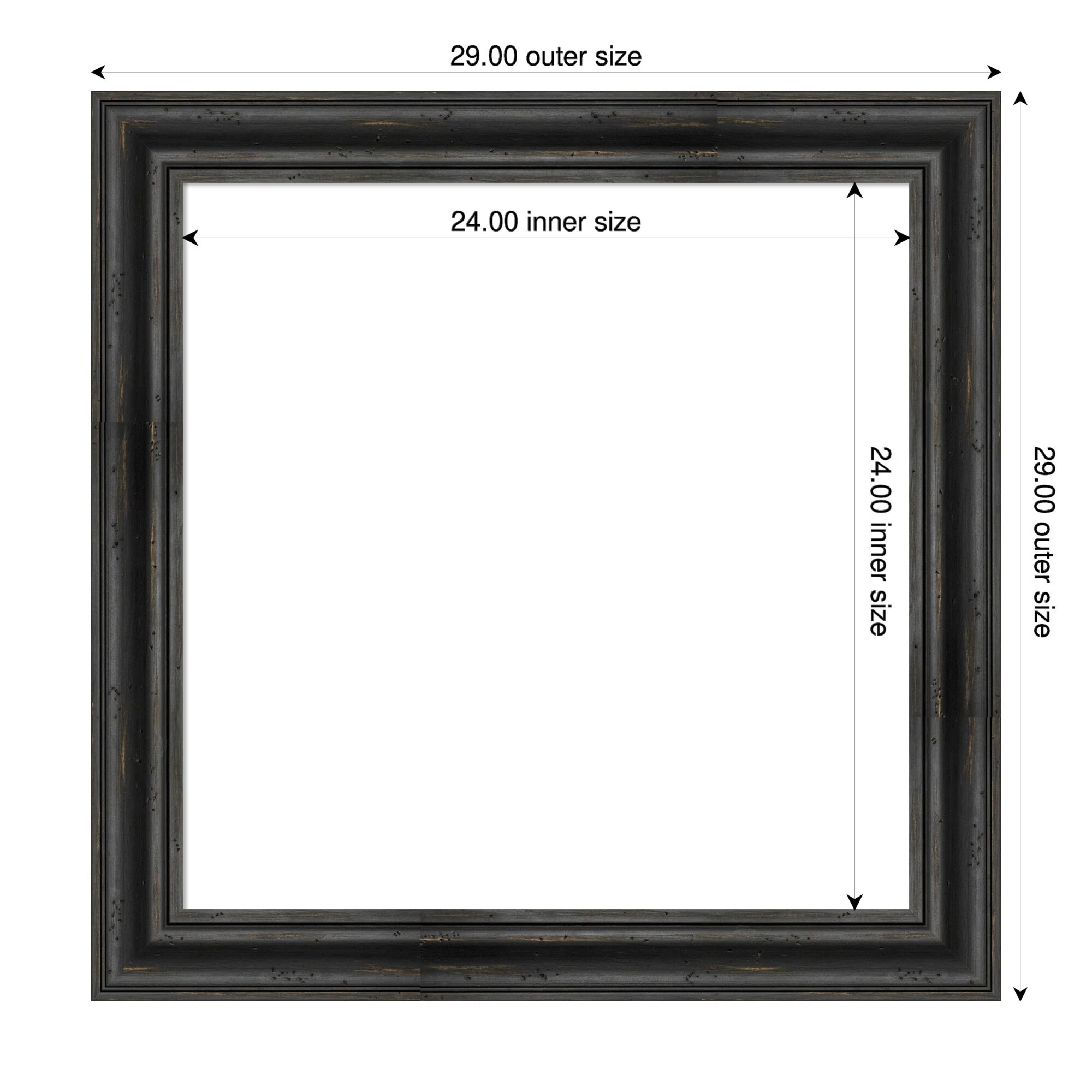 Amanti Art Rustic Pine Black Framed Dry Erase Magnetic Board