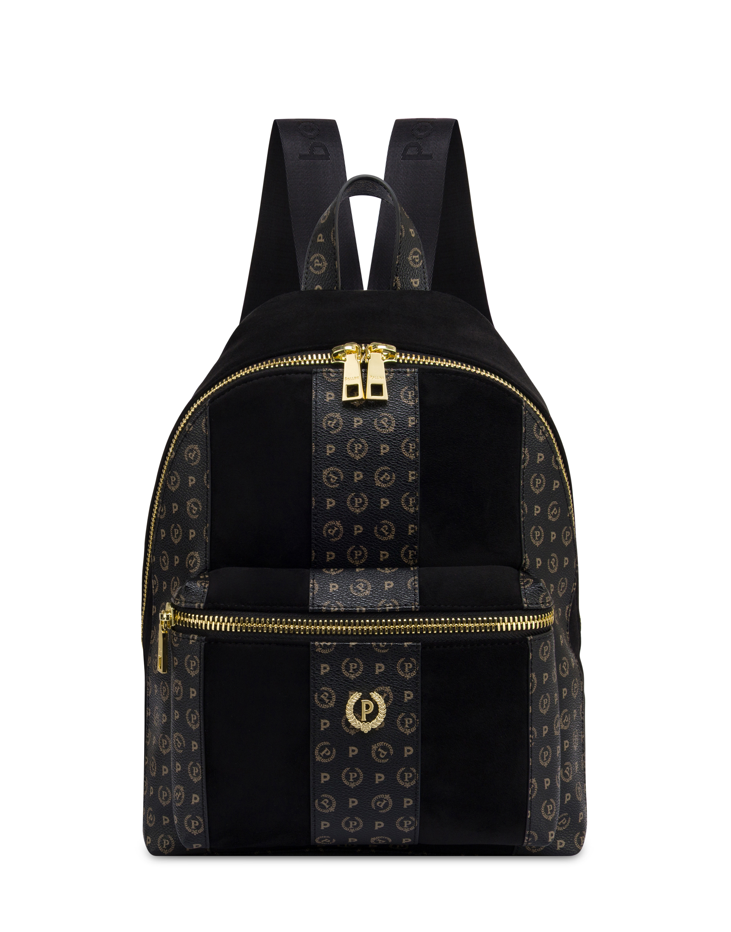 Zaino Interplay In Fabric Suede Ed Heritage Pvc Nero/nero