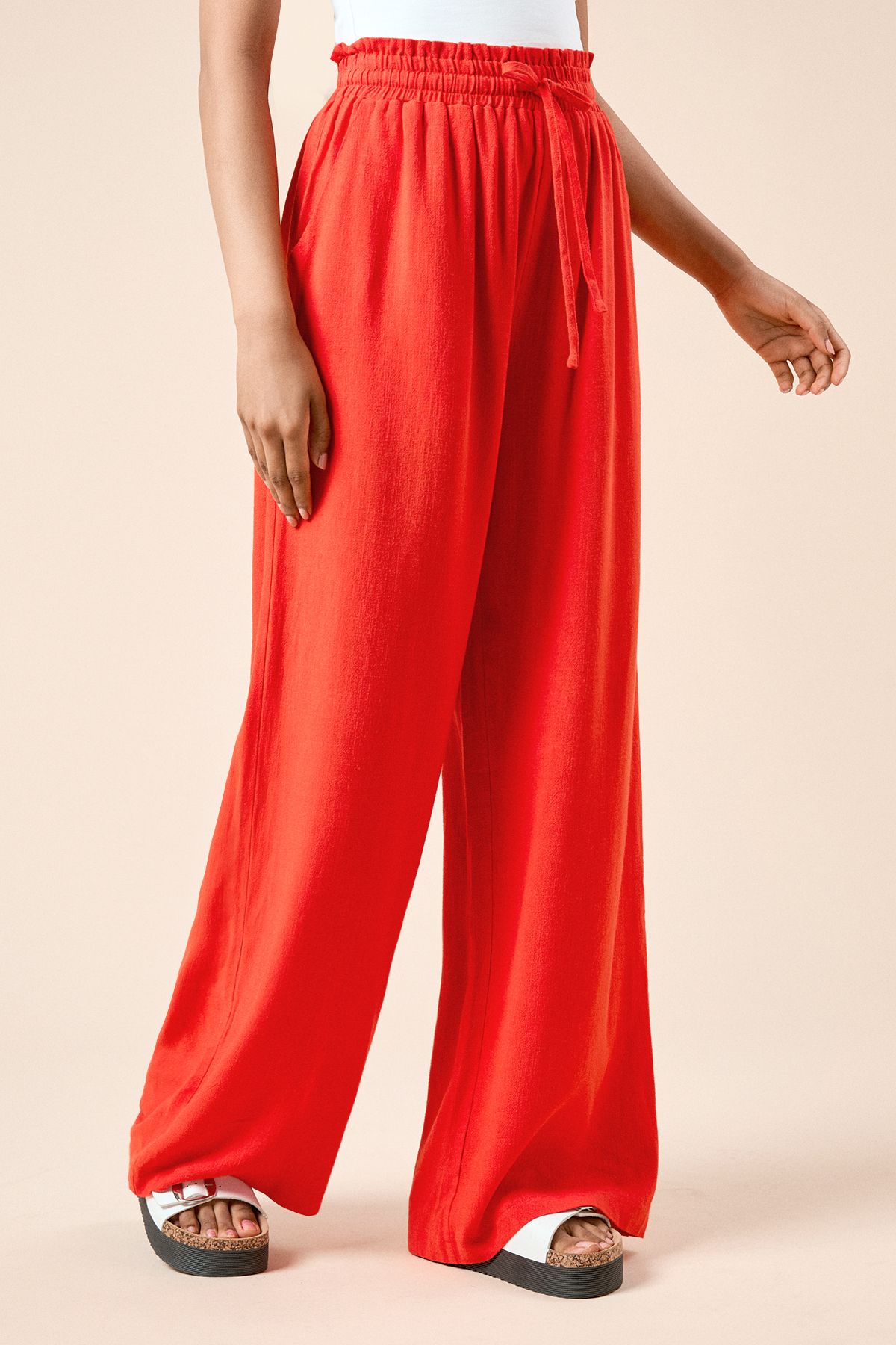 Dorothy Perkins Petite Tie Waist Woven Trousers