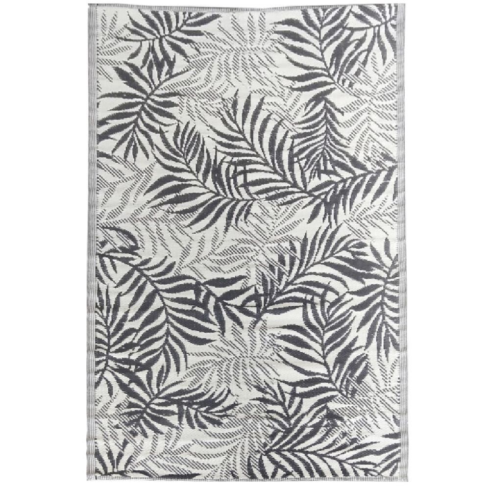 Tapis de jardin rectangulaire India motif feuillage vert 160x230cm