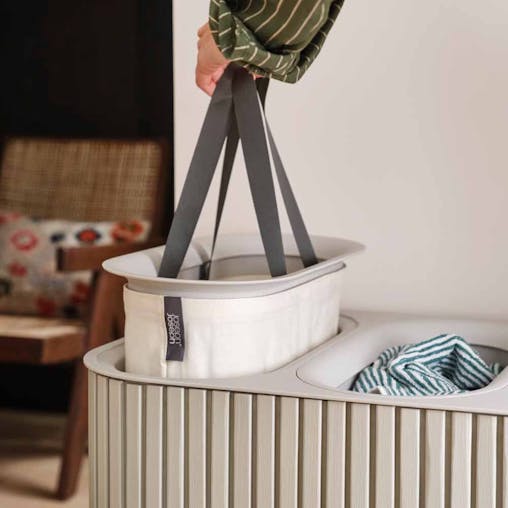 Joseph Joseph Tota Trio Luxe 90L Laundry Separation Basket Ecru