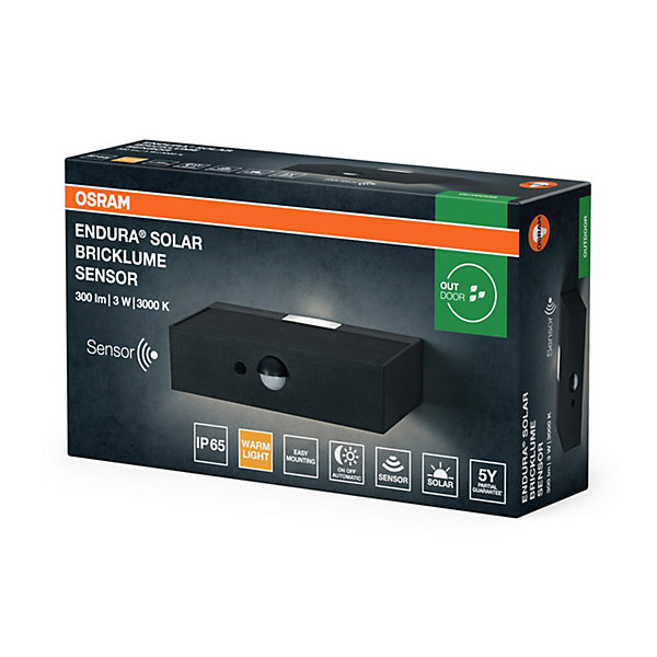 OSRAM Luminaire solaire ENDURA STYLE BRICKLUME, 3W, gris