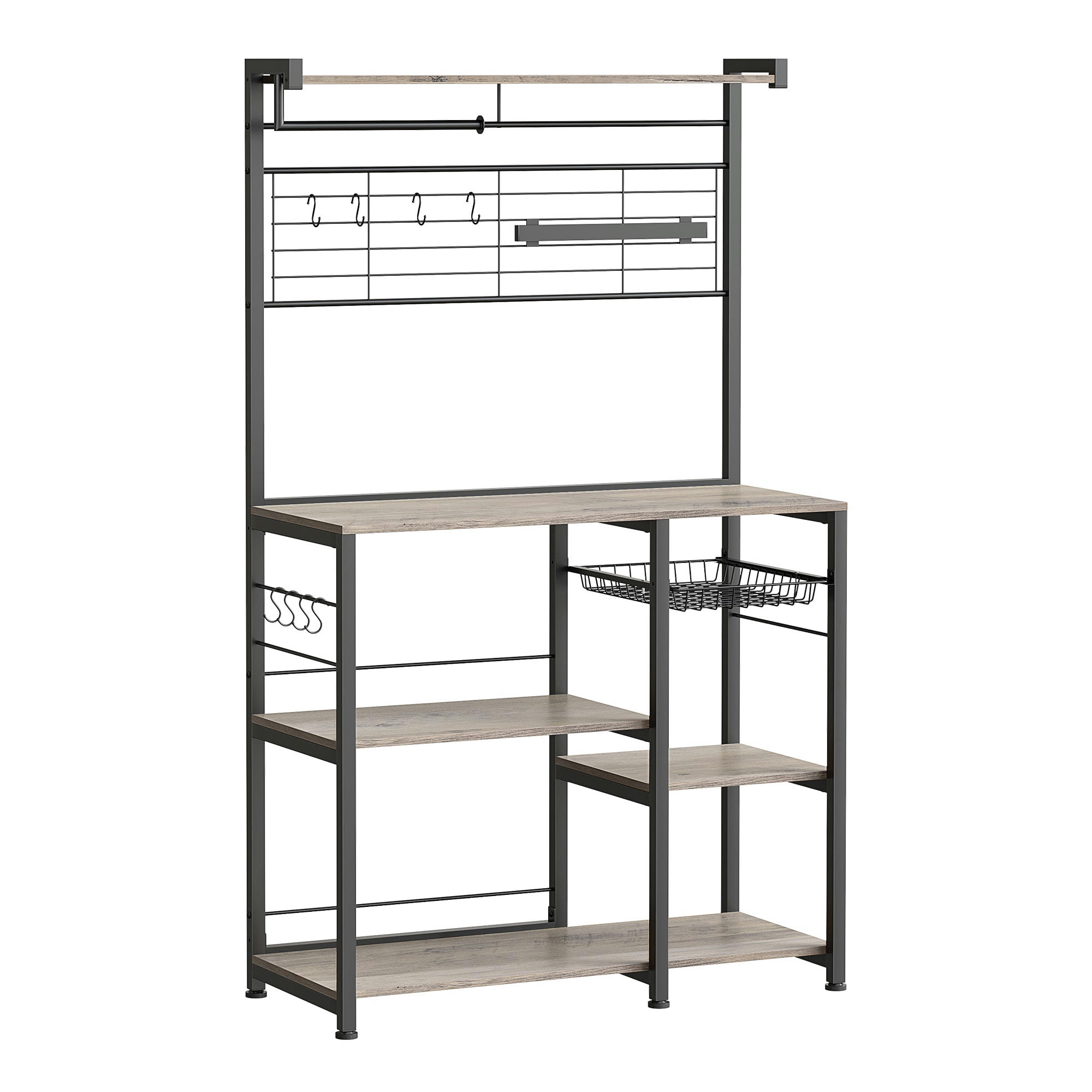 - Étagère de cuisine style industriel effet bois grège