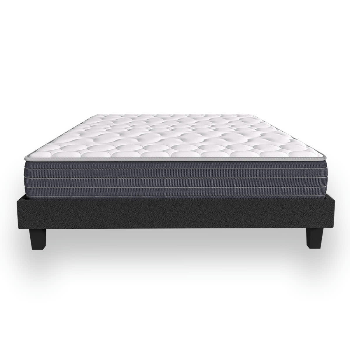 ENSEMBLE MEMO HR - Ensemble Matelas 90x190 Mémoire de forme + Sommier