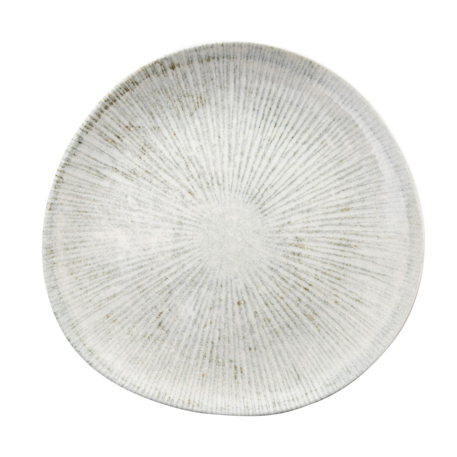 Set 24 pezzi tavola in porcellana grigio righe