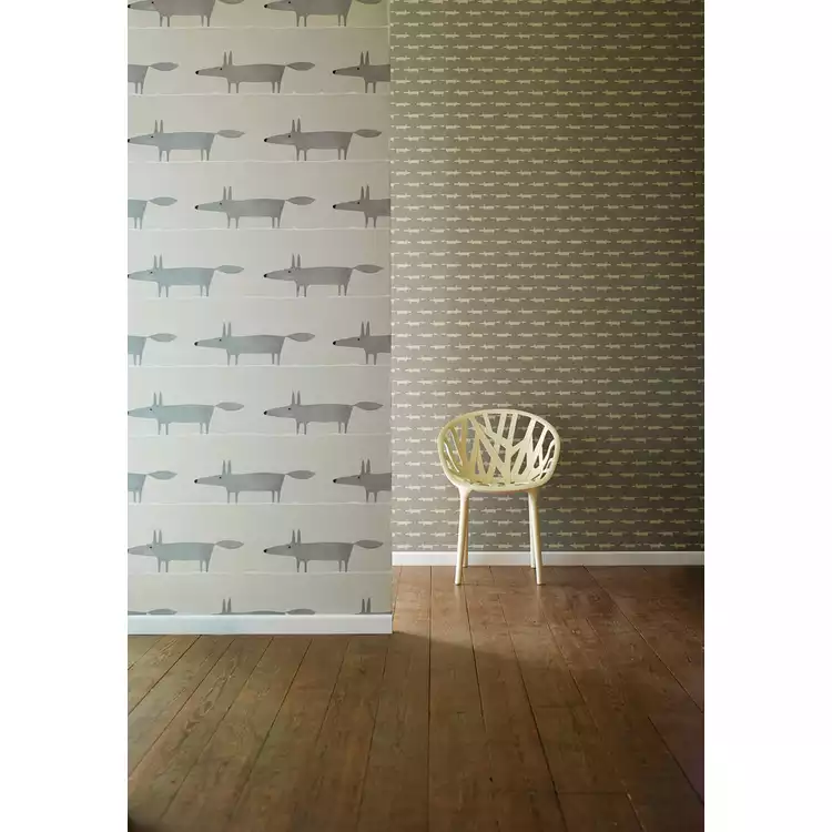 Scion Mr Fox Grey Wallpaper