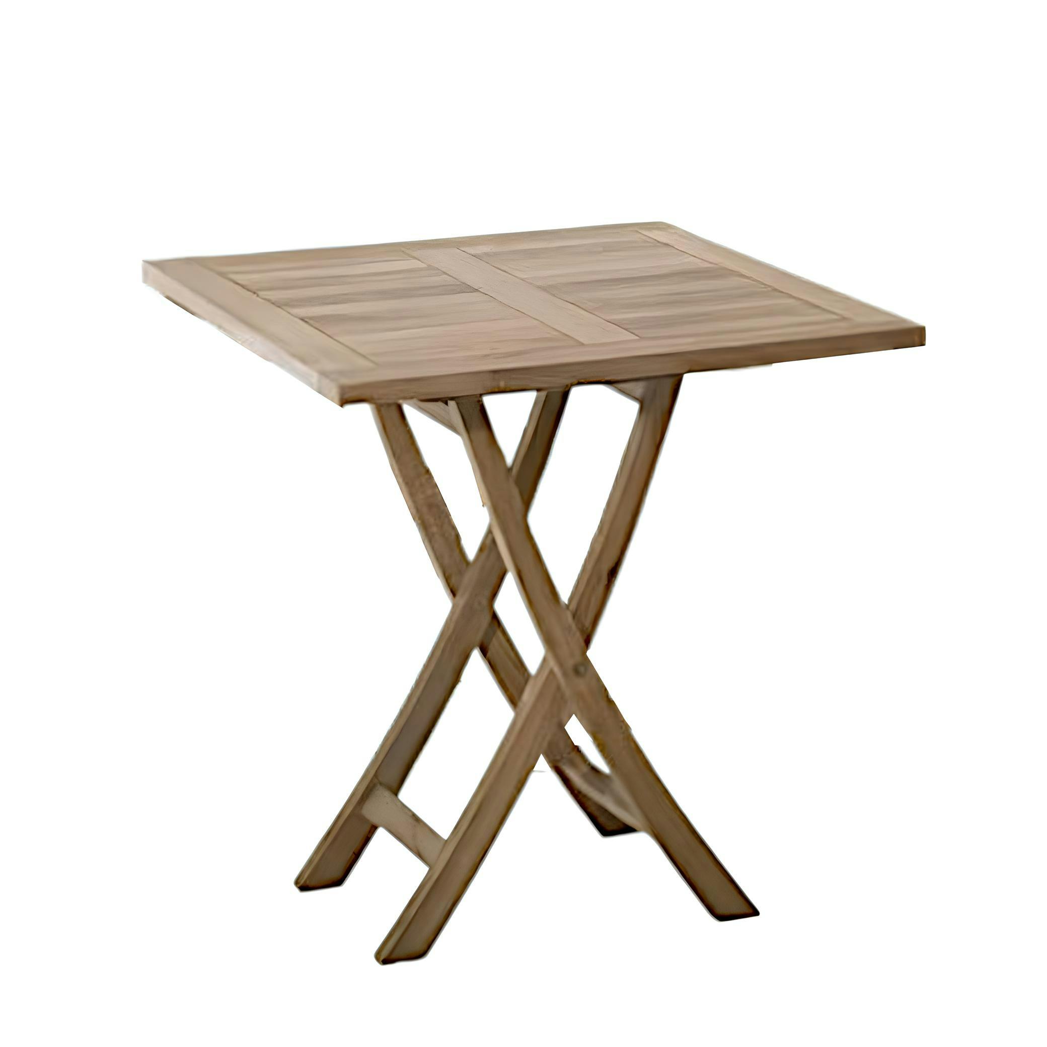 Table de jardin en Teck brut carrée pliante 70cm SUMMER