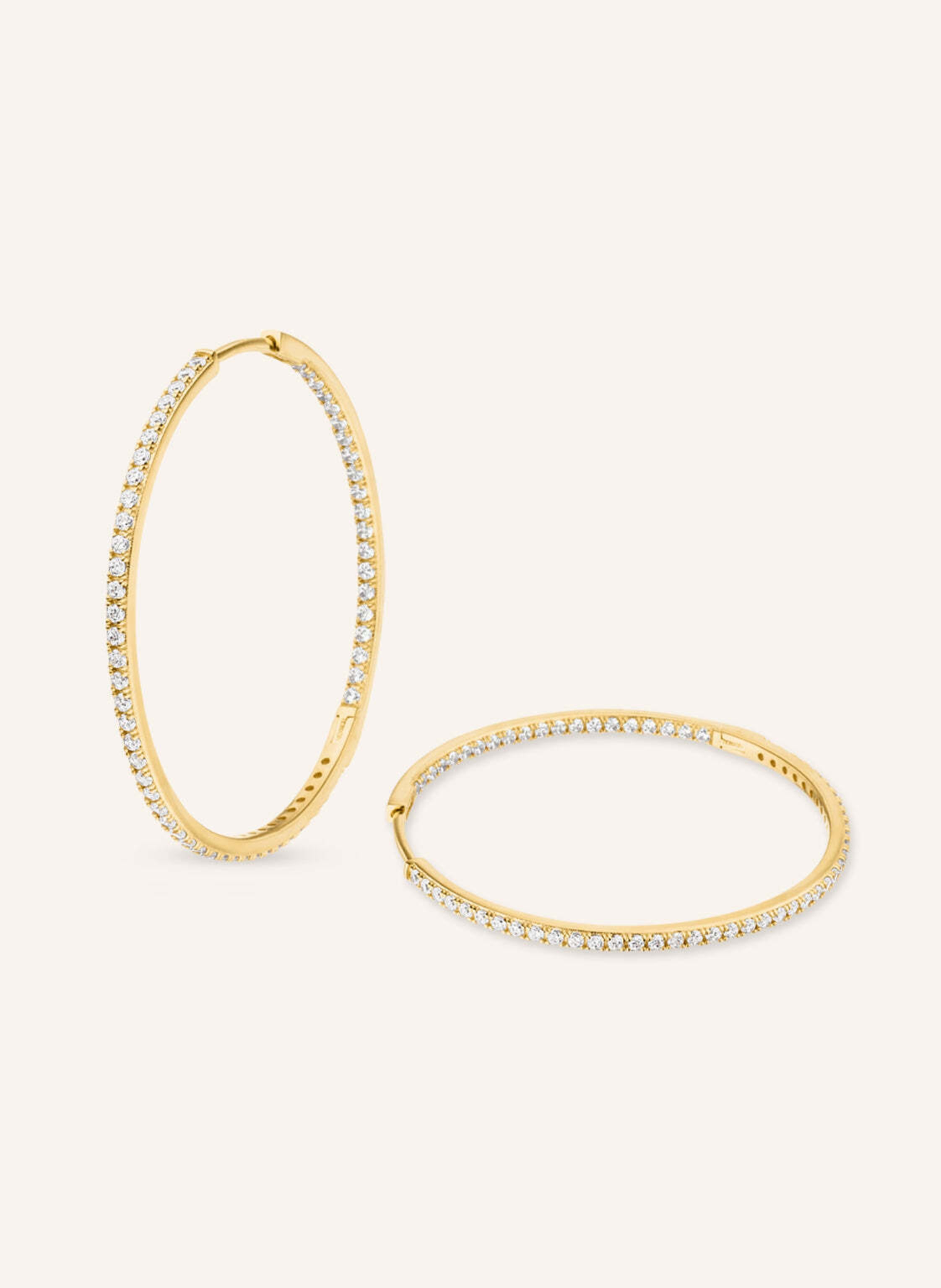 VEYNOU Creolen CLEO Big aus 14 Karat Gelbgold und 1,60ct. Lab-Grown Diamanten