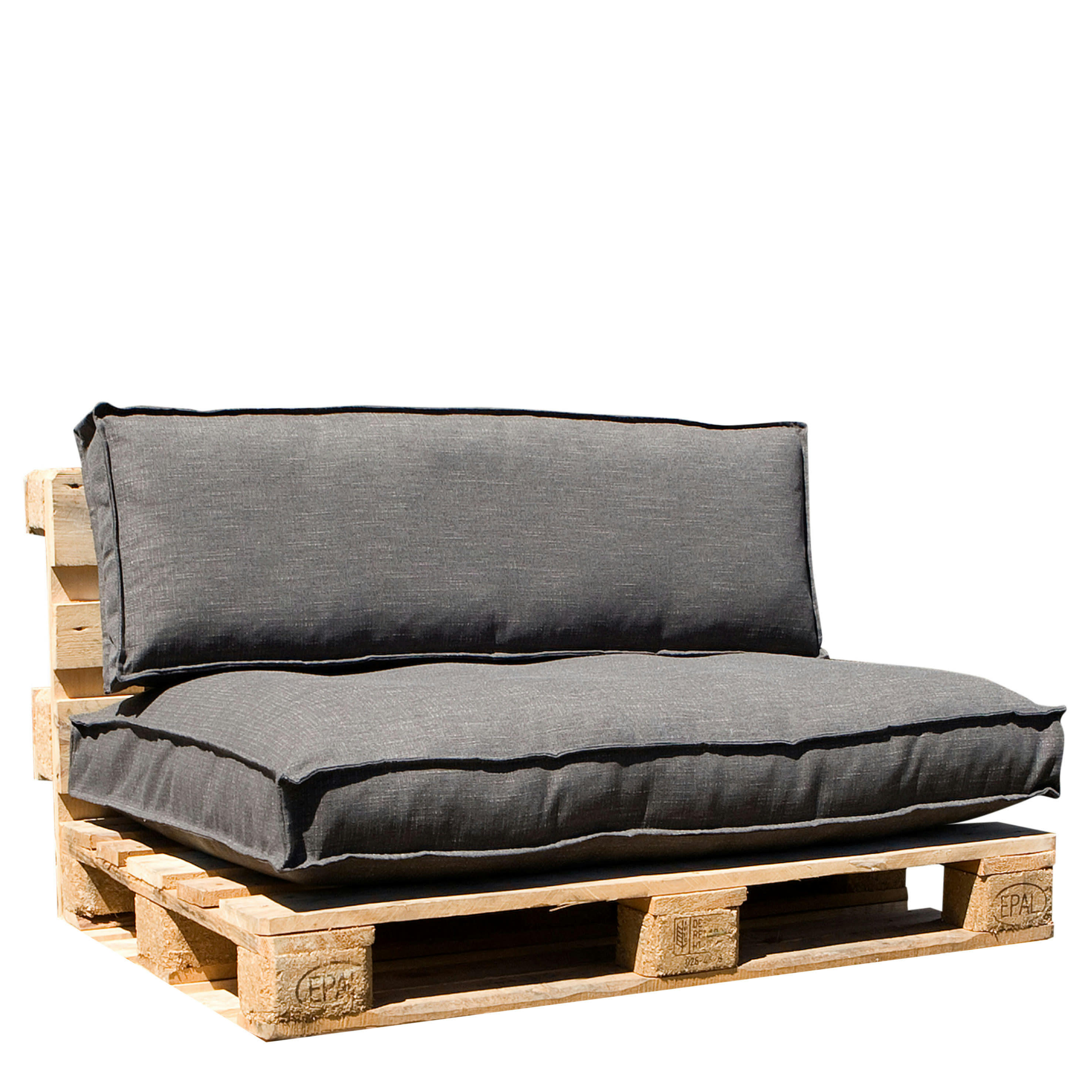 SALVADOR - Coussins pour palette en couleur anthracite L120