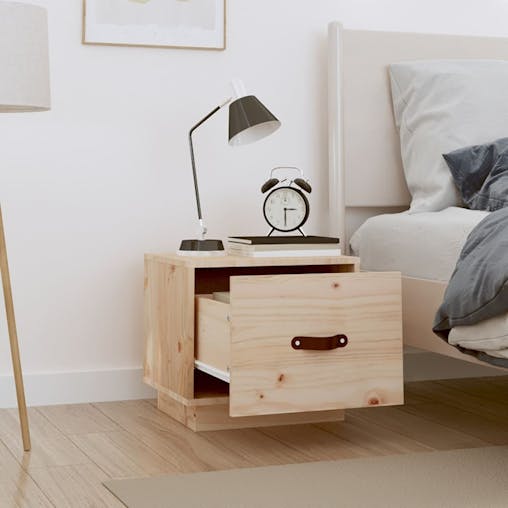 NNEVL Bedside Cabinets 2 pcs 40x34x35 cm Solid Wood Pine