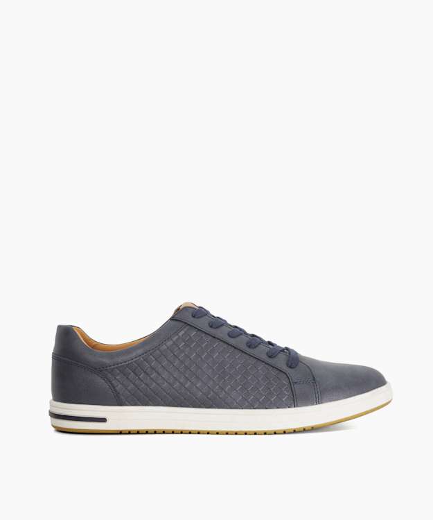 Tezzy Weave Navy - Wide Fit Lace-Up Weave Trainers