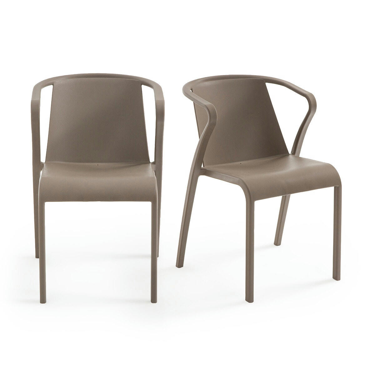 Lot de 2 fauteuils en polypropylène, Predsida