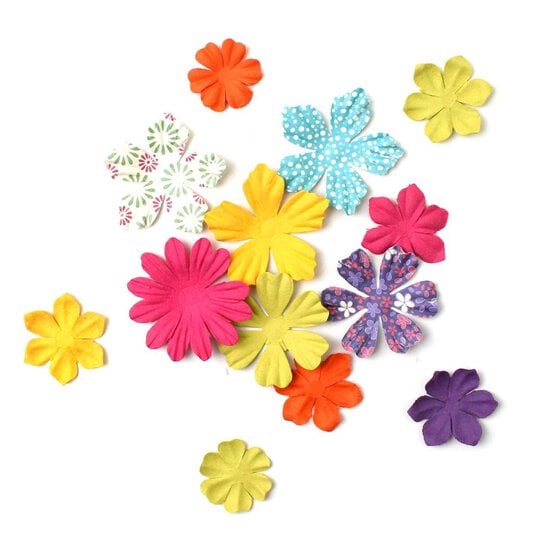 Assorted Helena Paper Flowers 65 Pieces