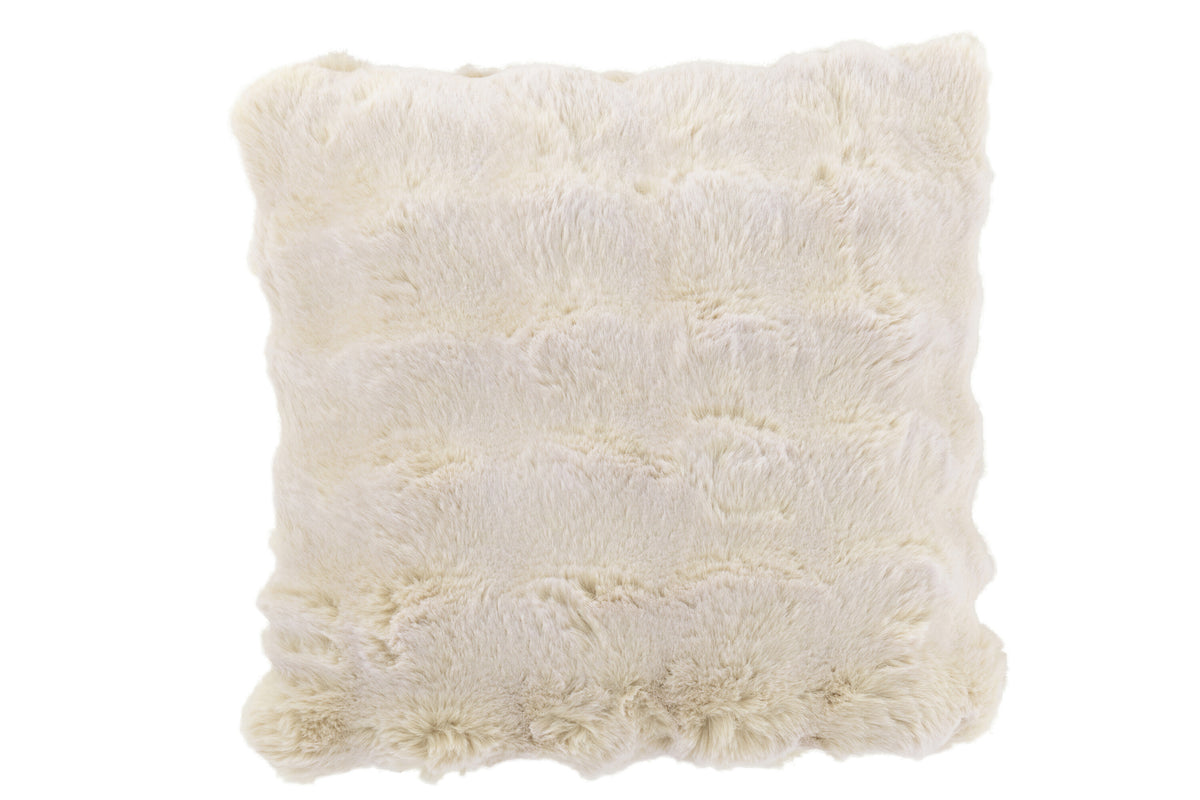 J-Line kussen Wave - polyester - ivoor