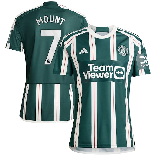 Mason Mount Manchester United adidas 2023/24 Away Replica Player Jersey - Green/Red