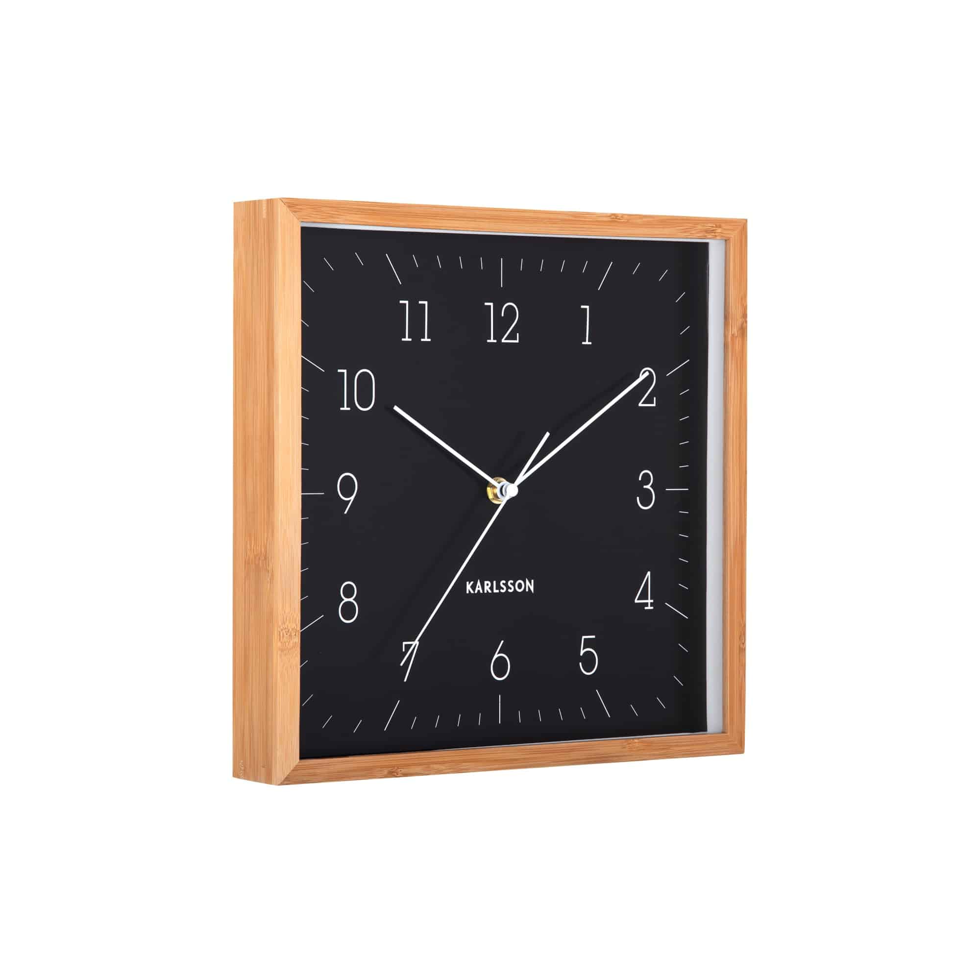 Karlsson wandklok Neat Cuadrado - zwart - 4.5x29.2x29.2cm