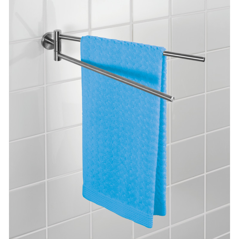 Porte-serviette à 2 bras Bosio inox mat WENKO