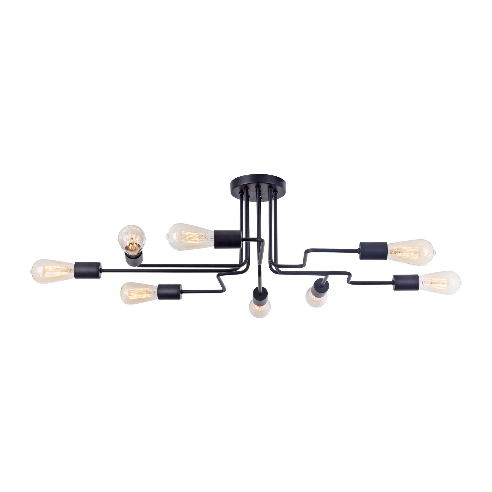 Lampa sufitowa czarna GILBERT 8xE27x60W wym: 25,2x87x59 cm Maytoni