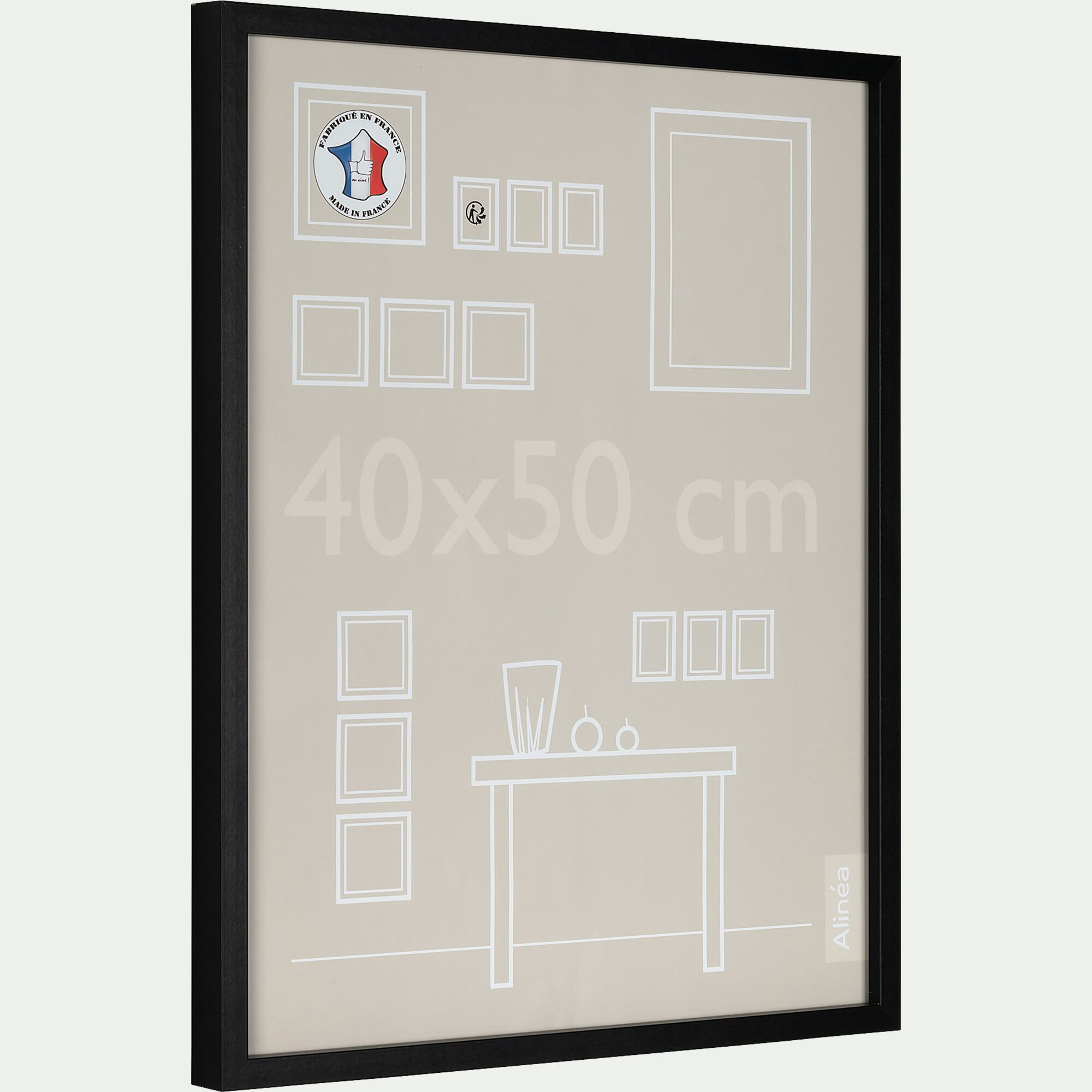 PAHA - Cadre photo en bois 40x50cm - noir