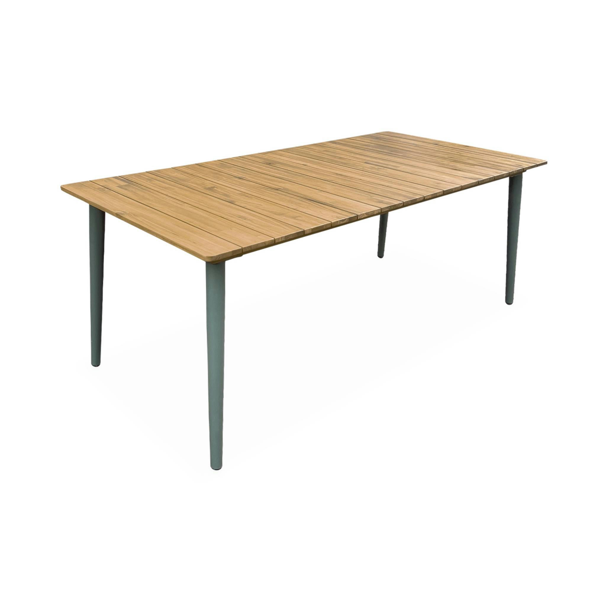 MARINGA 200CM - Table de jardin bois et acier 200m