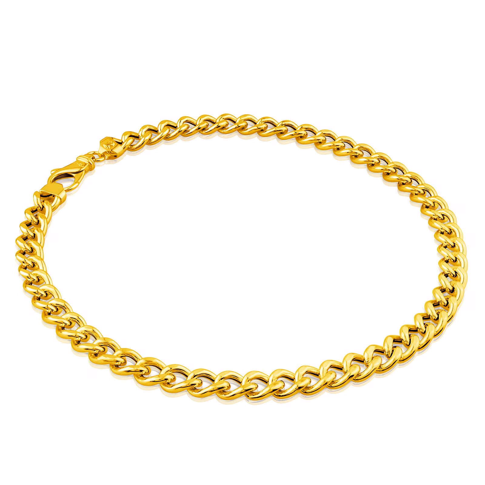 Gargantilla barbada con baño de oro 18 kt sobre plata, 45 cm Chain