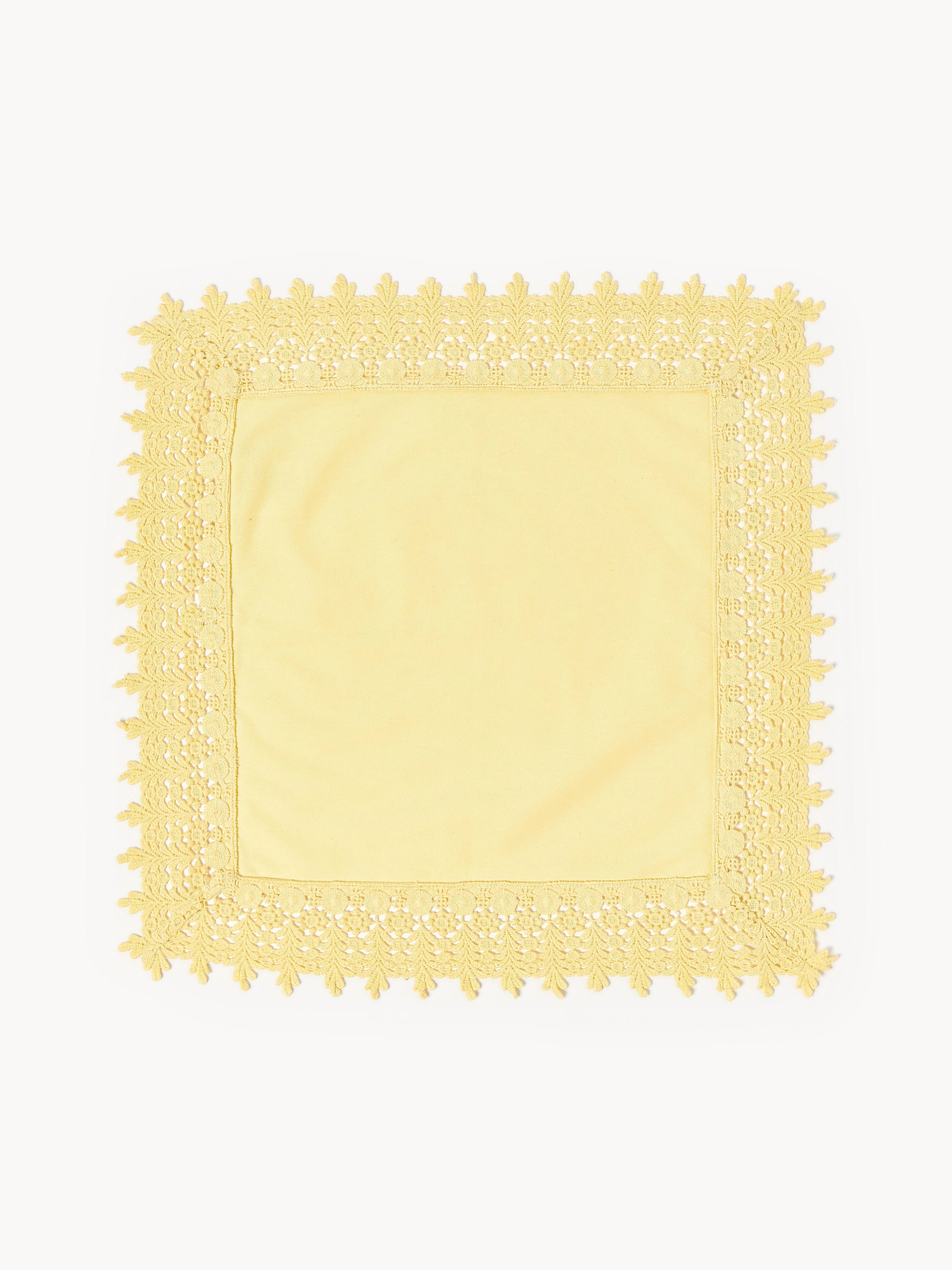 Stoffservietten Flavia mit Spitzenabschluss, 4er-Set