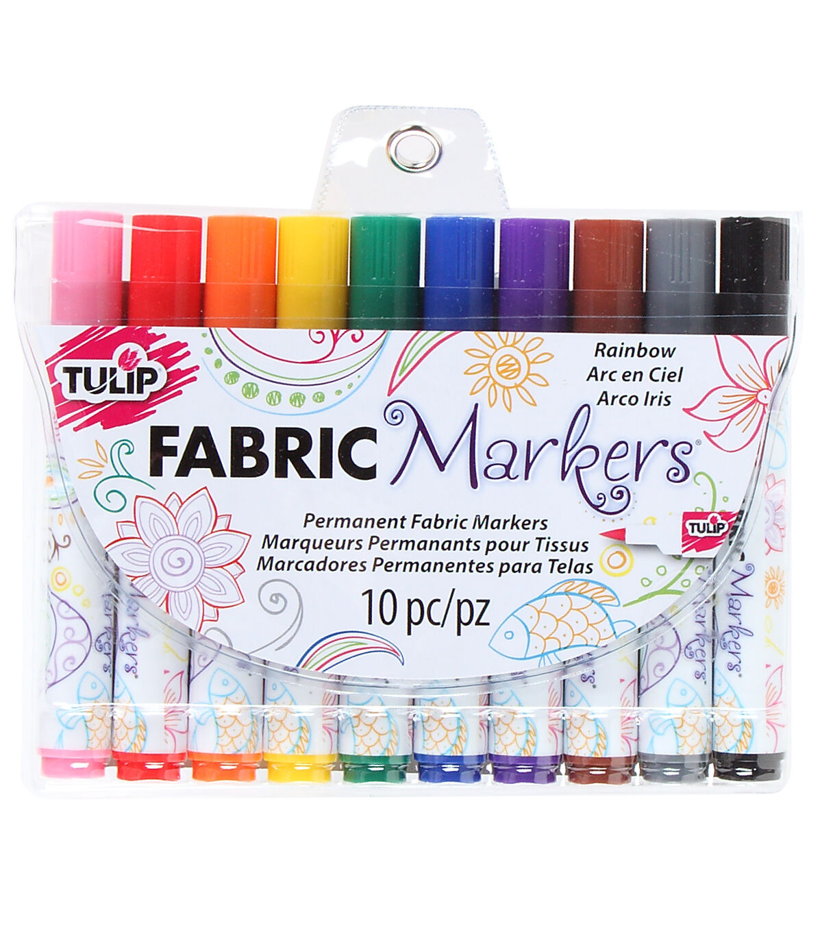 Rainbow fabric Markers 10 pk
