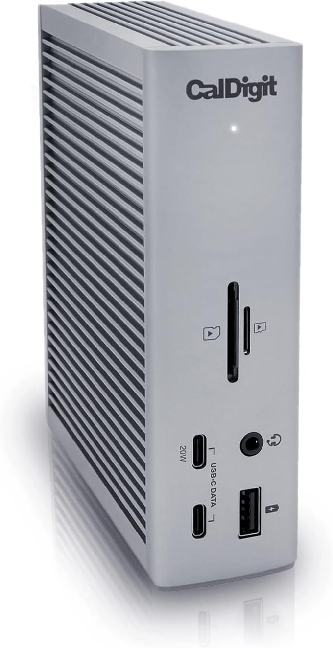 CalDigit TS4  18-in-1 Thunderbolt 4 Docking Station  98W Charging  3* TBT4 (40Gb/s)  3* USB-C + 5* USB-A (10Gb/s)  2.5GbE LAN  1*8K@30Hz or 2*6K@60Hz Displays  Mac/Windows/Chrome  0.8m Certified Cable