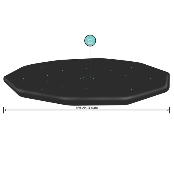 Poolabdeckung, Ø: 493 cm, schwarz, rund