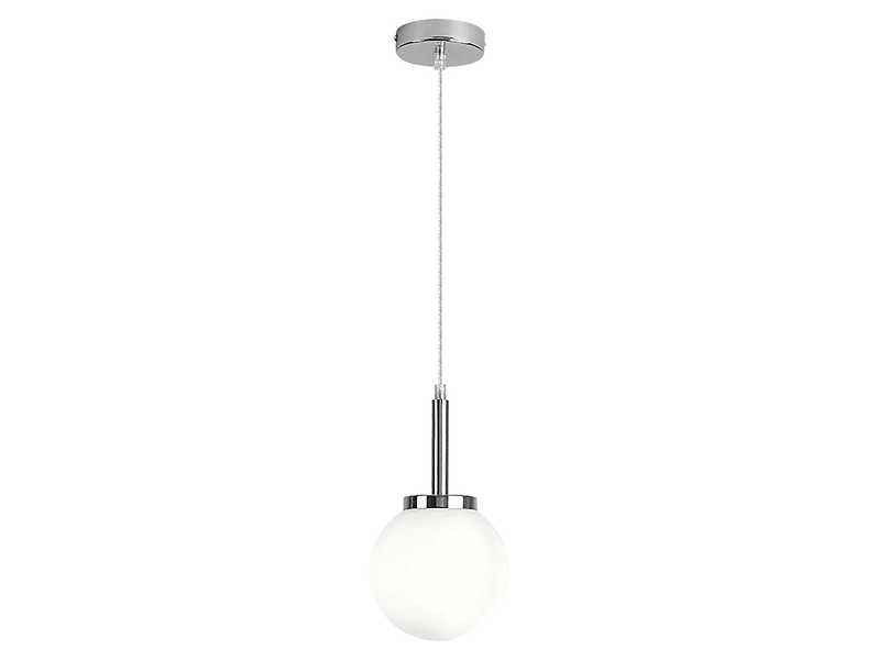 Lampa wisząca Togo metalowa biało-srebrna