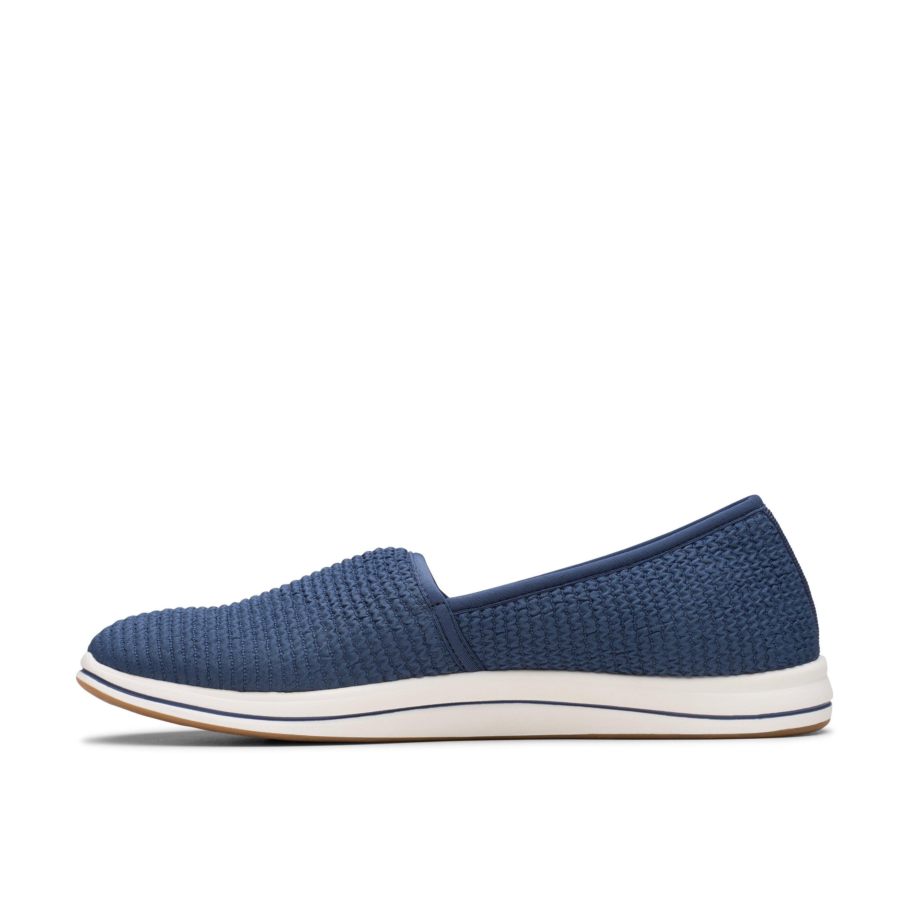 Clarks Brinkley Strech Navy Slip Ons
