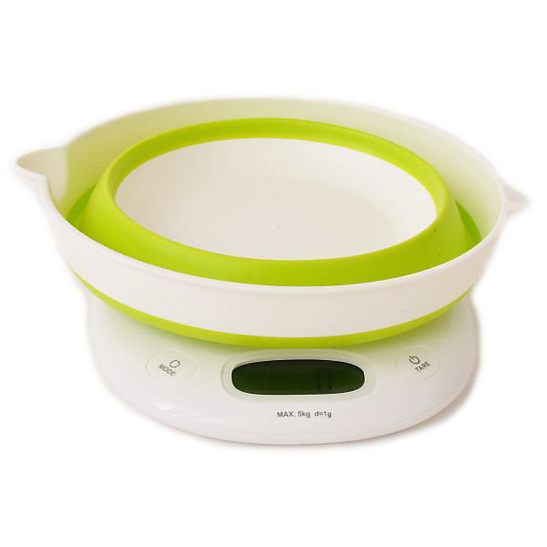 Balance de cuisine électronique 5kg - 1g vert anis Little Balance 8064 bol up