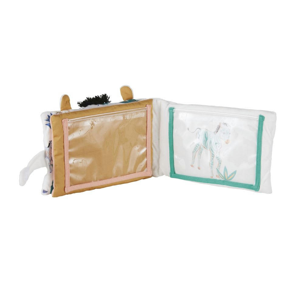 MADRID - Livre photo zèbre en tissu multicolore