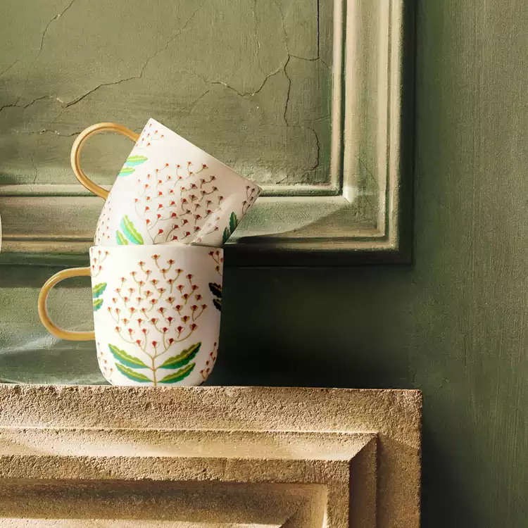 Habitat x Sanderson & National Trust Bellis Mugs 2pk