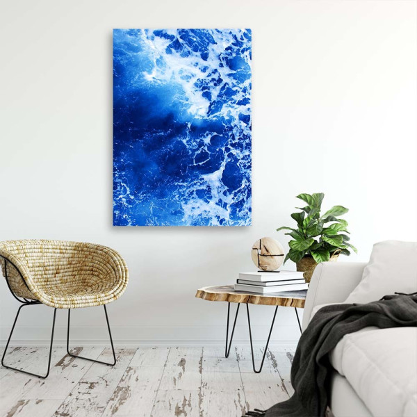 Feeby Obraz Niebieskie fale watercolor 40x60