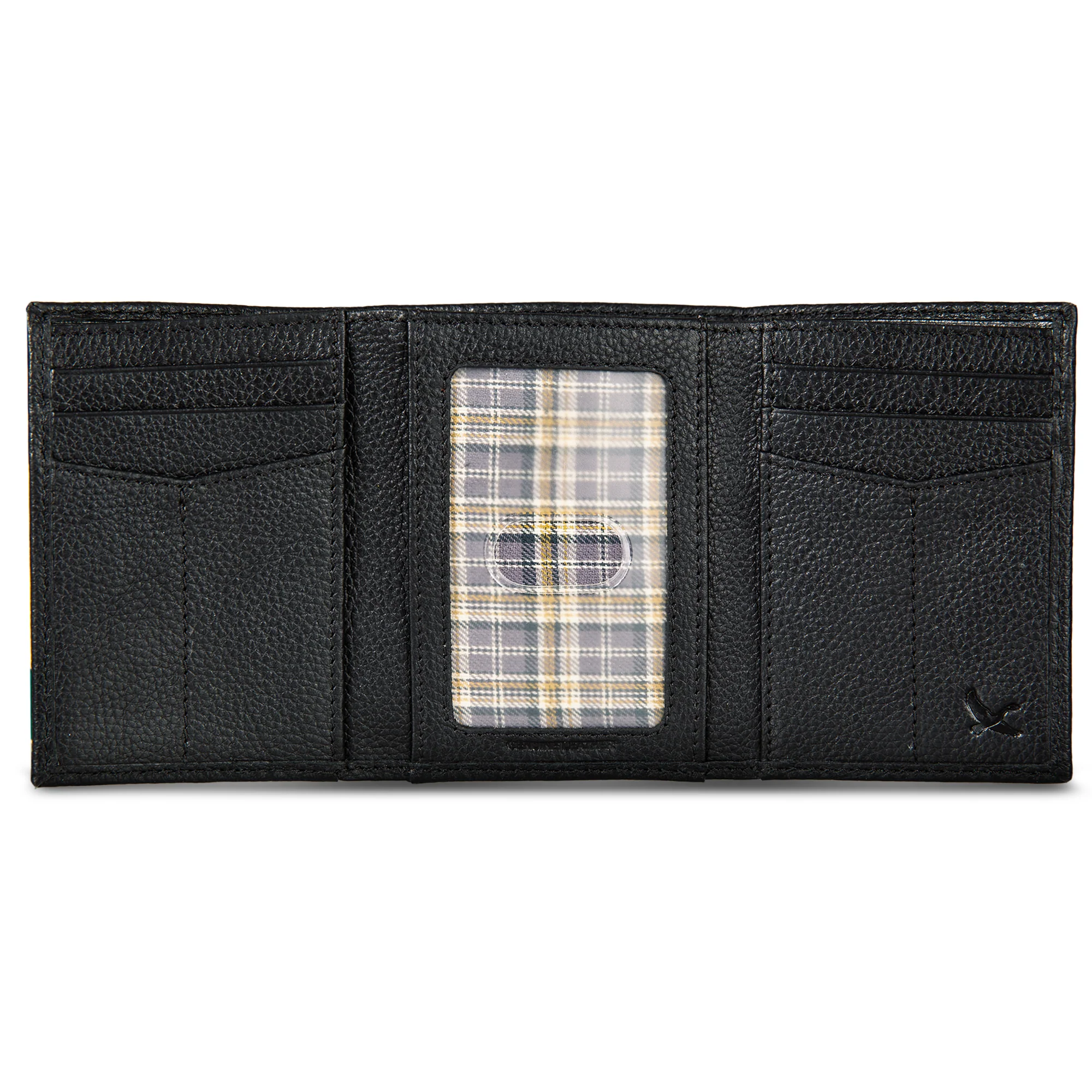 EB Signature Logo Leather Trifold Wallet