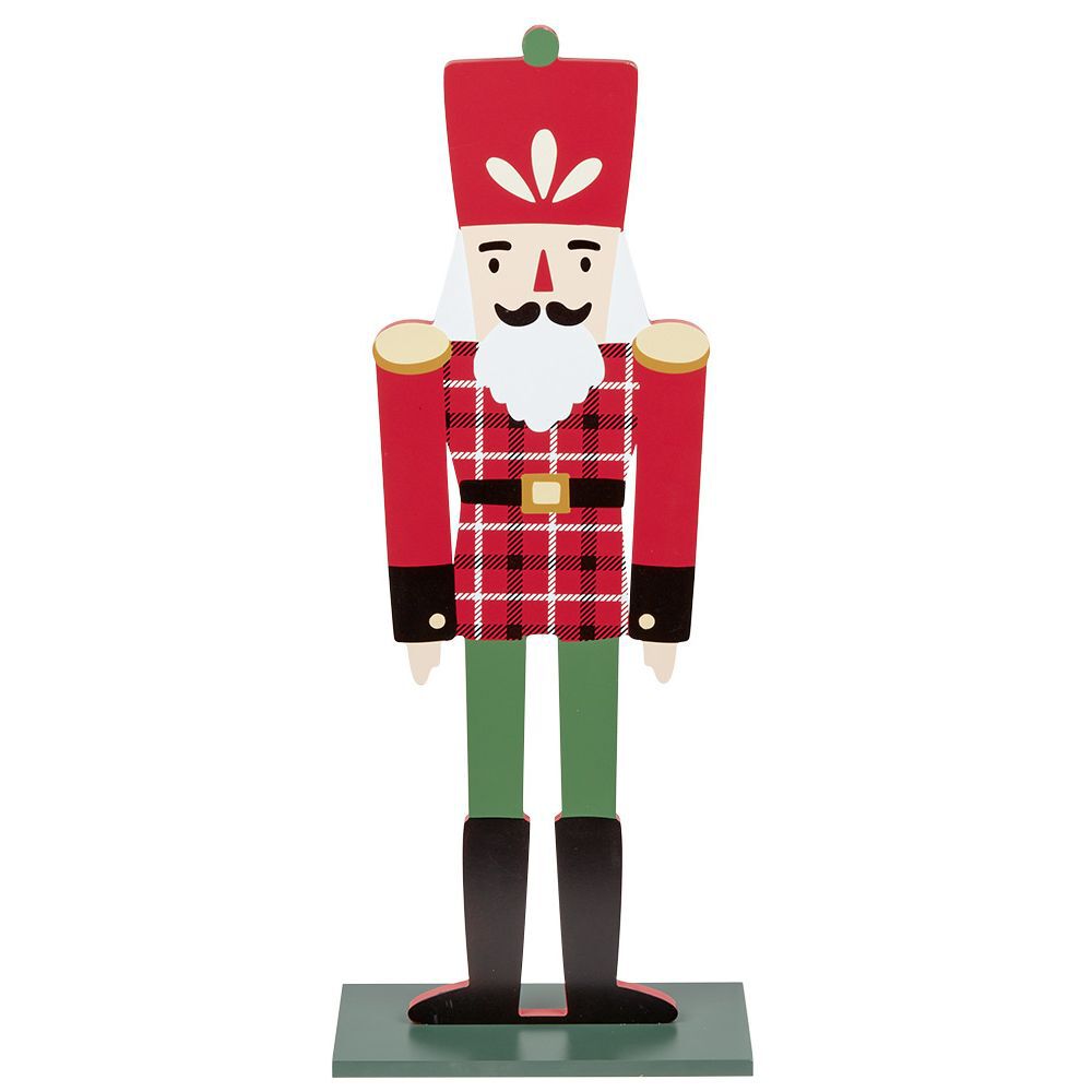 Soldat Casse-Noisette rouge déco de No&euml;l à poser