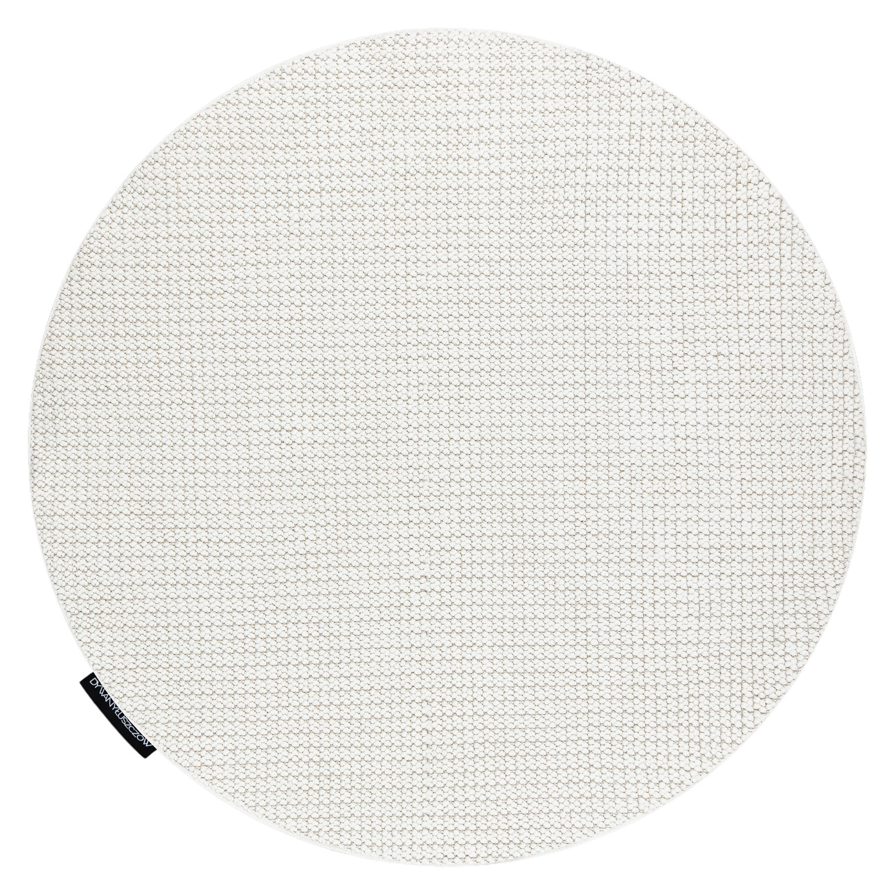 Dywan CASABLANCA LOOP biały pętelkowy, miękki koło 80 cm