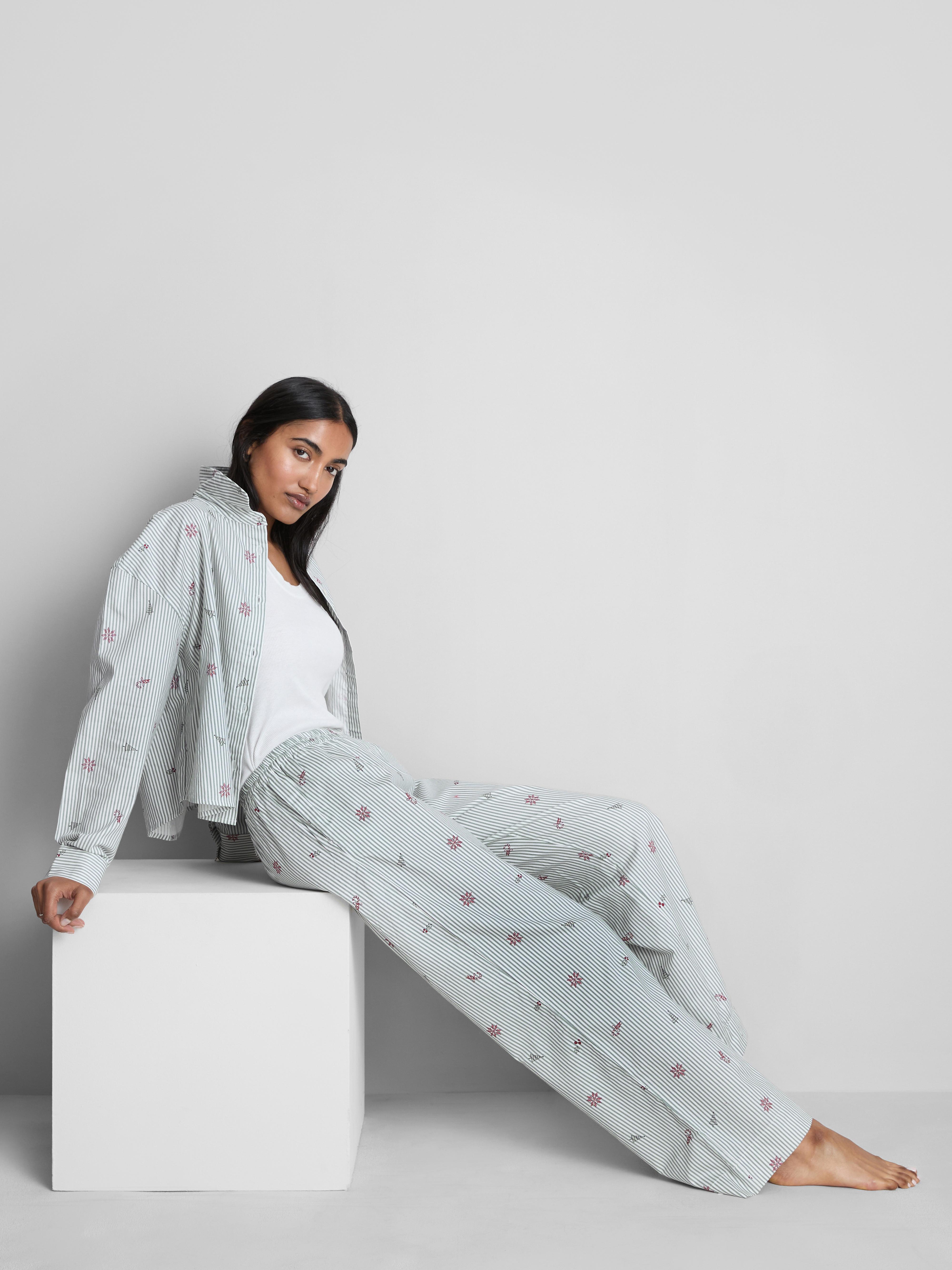 Christmas Striped Print Pajama Pants