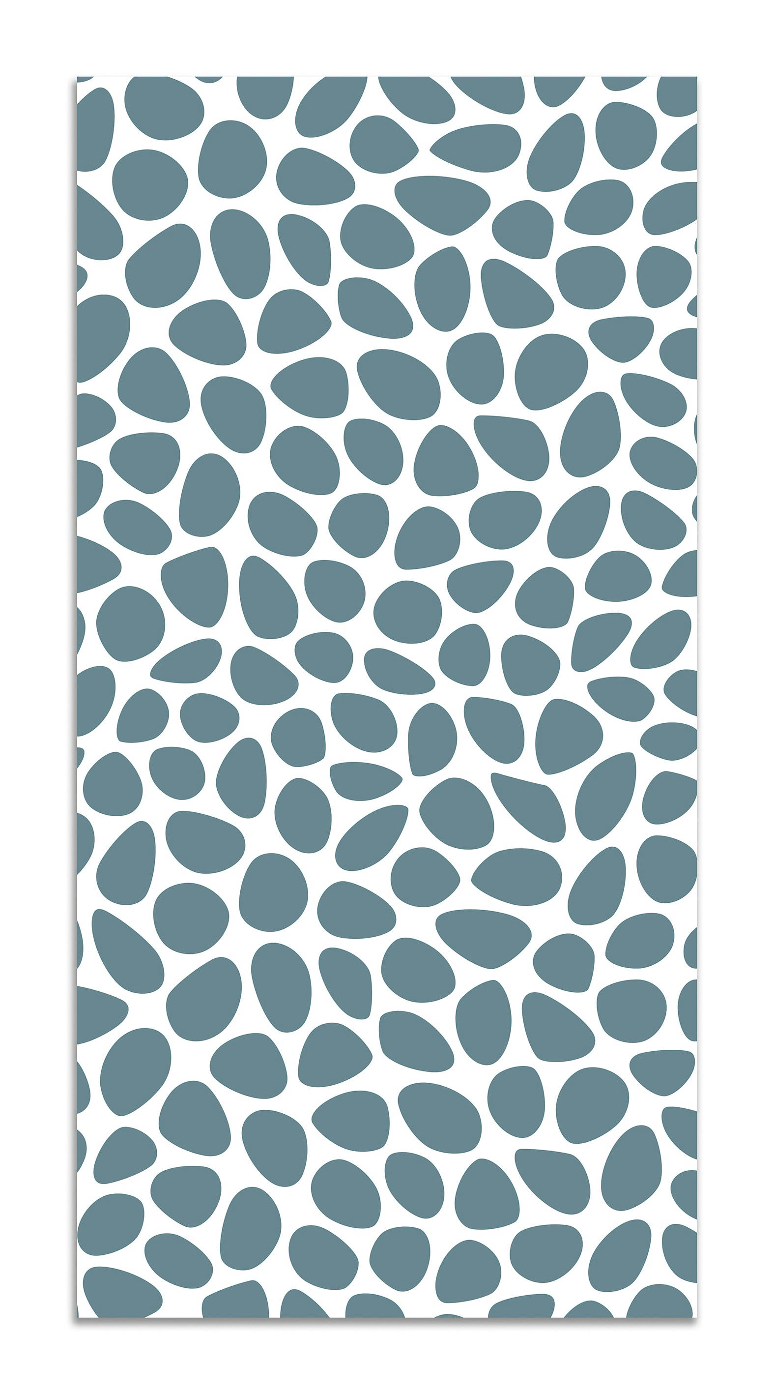 ALFOMBRAS MINIMALISTAS 2 - Tapis vinyle motif pavée bleu 80x200cm