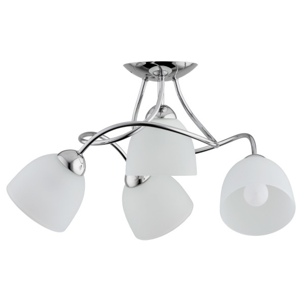 Lampa sufitowa chromowana biała ZAFIRA 3xE27x15W wym: 33x58x58 cm Alfa