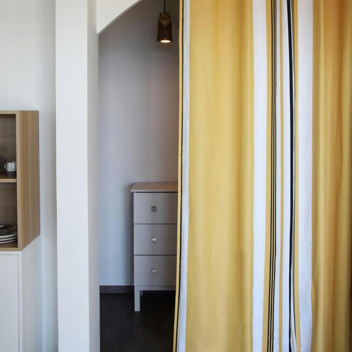 DONIBANE - Rideau coton Jaune 176x250 cm