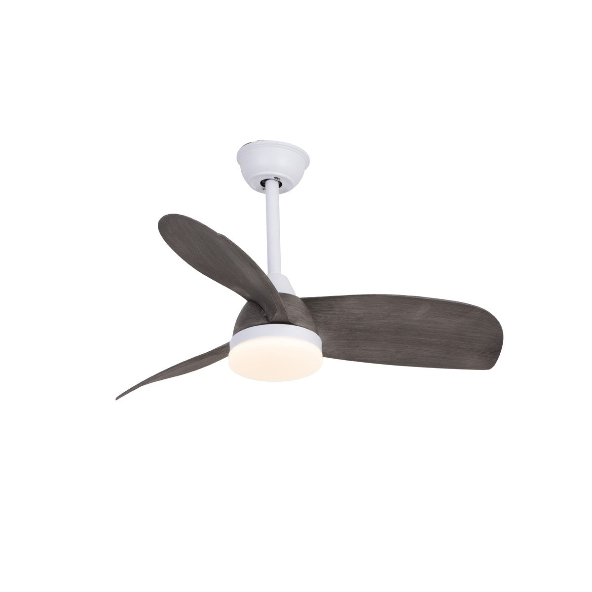 CristalRecord plafondventilator Byan - 1 lichts - 91.5 x 50  cm - wit grijs