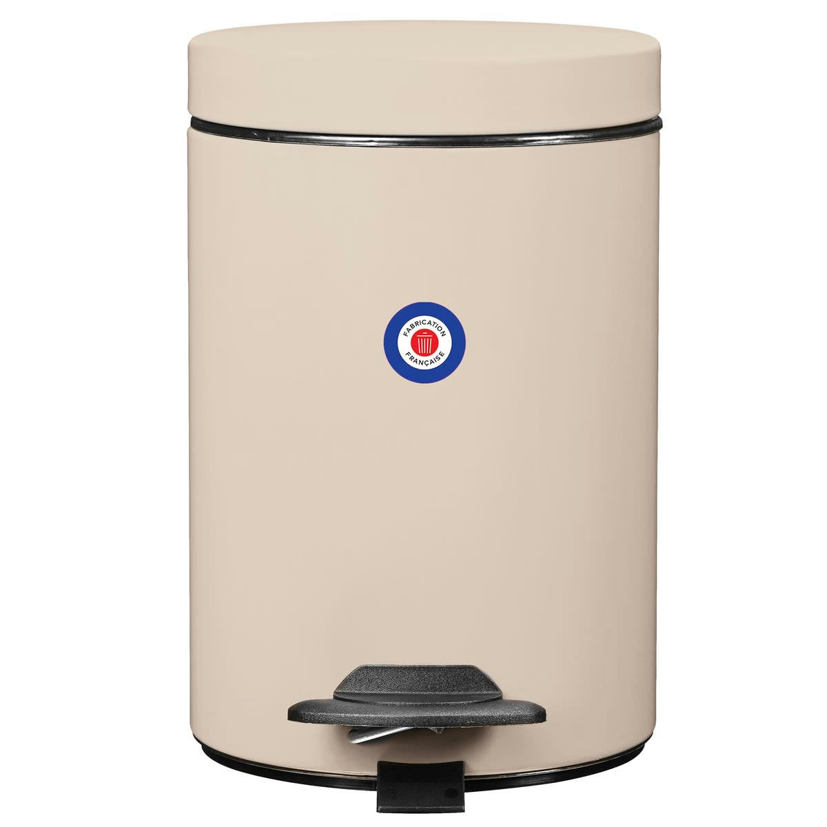 CYJEU - Poubelle 3L en Métal Ivoire